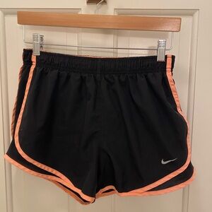 Nike Women's Athletic Shorts in Black and Orange